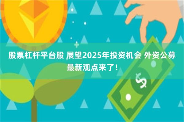 股票杠杆平台股 展望2025年投资机会 外资公募最新观点来了！