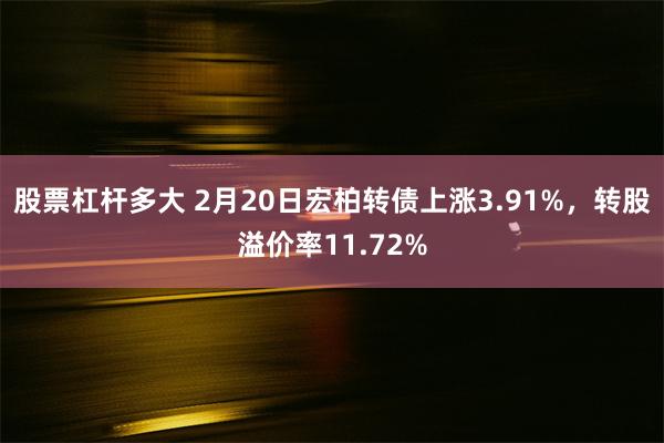 股票杠杆多大 2月20日宏柏转债上涨3.91%，转股溢价率11.72%